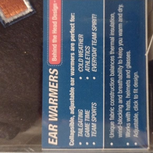 Rutgers fleece behind ear warmers collapsible adjustable 180s.com nwt s… - Picture 8 of 8